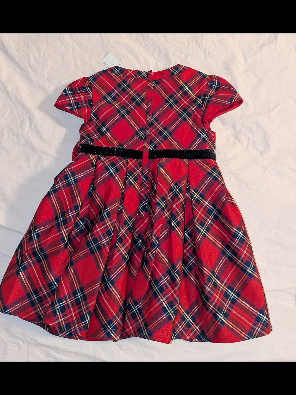 American Girl Bitty Baby Dress Girls Size 3 Christmas red plaid Nwt